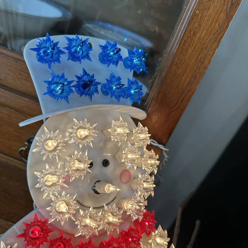 VTG‎ Light Up Snowman Indoor Window Decoration Christmas 14
